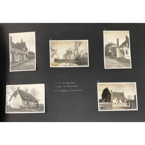 316 - ALBUM OF ORIGINAL PHOTOGRAPHS DATING FROM C1930s, INC. LOCAL VILLAGE SCENES INC. CASTLEMORTON, HIGHL... 