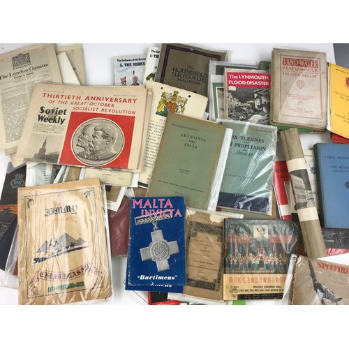 266 - ONE BOX OF MILITARY AND GENERAL EPHEMERA