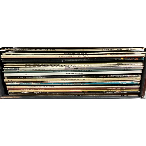 158 - CASE OF LP’S INCLUDING BEATLES - RUBBER SOUL (FIRST MATRIX) AND BEATLES SGT PEPPER, ORIGINAL (SLIGHT... 