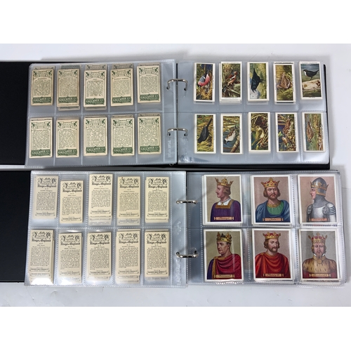 292 - 2 ALBUMS OF CIGARETTE CARDS, IN RED SLIP CASES. ONE ALBUM WITH PLAYERS POULTRY, VG COMPLETE SET & SE... 