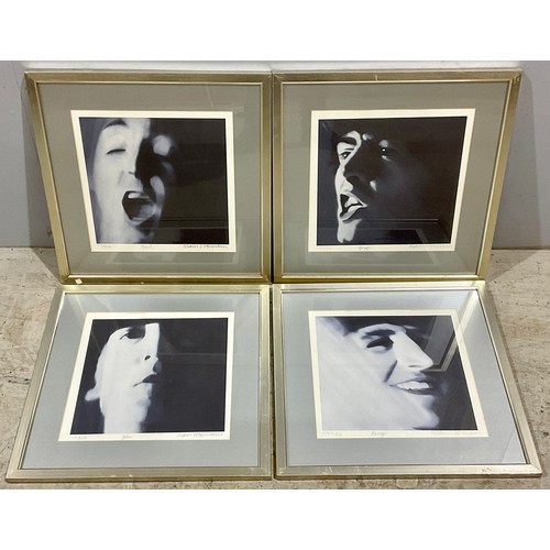 170 - KLAUS VOORMANN, COMPLETE SET OF 4 FRAMED BEATLES LITHOGRAPHS  113 OF 333, ALL MATCHING NUMBERS, VERY... 