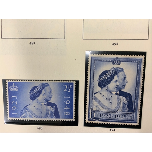 415 - STAMP INTEREST, A WINDSOR ALBUM VOL 1, NEARLY EMPTY EXCEPT FOR 2 X 4 MARGIN 1d BLACKS, PLUS 1948 SW ... 