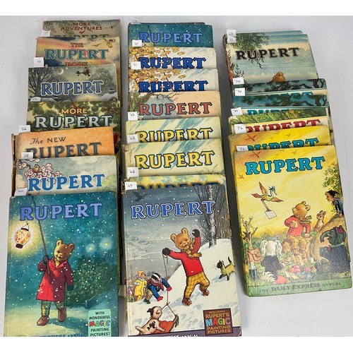 239 - RUPERT BEAR ANNUALS, FROM 1948 TO 1979, SOME DUPLICATES, SOME MISSING