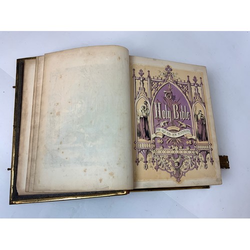 233 - TWO LARGE OND BIBLES, ONE WITH ILLUSTRATIONS BY GUSTAVE DORE, CASSELL PETTER, & BROWNS FAMILY BIBLE ... 