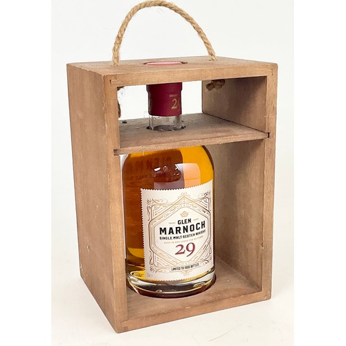 7 - GLEN MARNOCH 29 SINGLE MALT SCOTCH WHISKY IN WOODEN PRESENTATION BOX, LIMITED TO 1000 BOTTLES