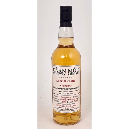 8 - CARN MOR STRICTLY LIMITED EDITION AGED 9 YEARS SPEYSIDE SINGLE MALT SCOTCH WHISKY, DISTILLED 2009, B... 