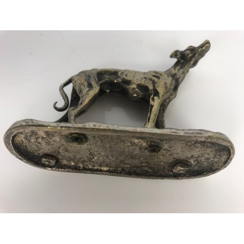 365 - SILVER PLATED CAST MODEL OF A GREYHOUND  6.5cm TALL