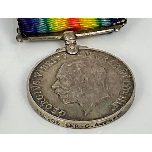 237 - WWI BRITISH WAR AND VICTORY MEDALS TO 130205 GNR. C.C.SMITH RA AND BRITISH WAR MEDAL TO DM2-165739 P... 