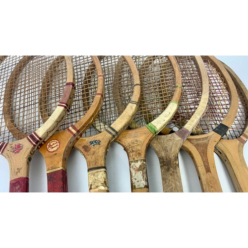 312 - 7 VINTAGE TENNIS RACKETS