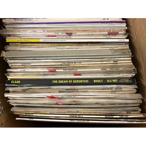 114 - LARGE BOX OF OF MIXED CLASSICAL ALBUMS PLUS A CASE OF CLASSICAL ALBUMS