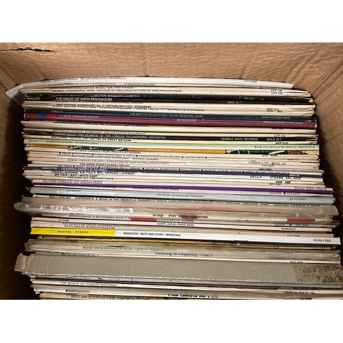 114 - LARGE BOX OF OF MIXED CLASSICAL ALBUMS PLUS A CASE OF CLASSICAL ALBUMS