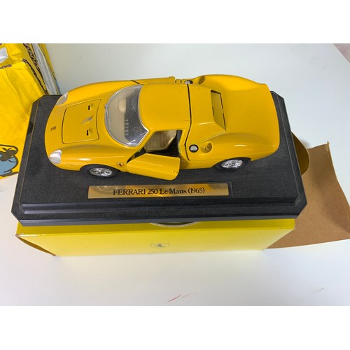 100 - BURAGO PT BOXED, FERRARI 250, 5 SOLIDO PLASTIC BOXED CARS, OXFORD DIE CAST & LLEDO BOXED MODELS