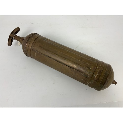 9 - BOAC BRASS PYRENE TYPE FIRE EXTINGUISHER