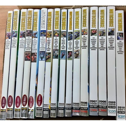 16 - COLLECTION OF 33 EDITIONS OF MOTOCOURSE, 1978-2011