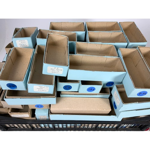 366 - APPROX. 150 SMALL CARDBOARD BOXES IDEAL FOR MODEL RAILWAY BOXES