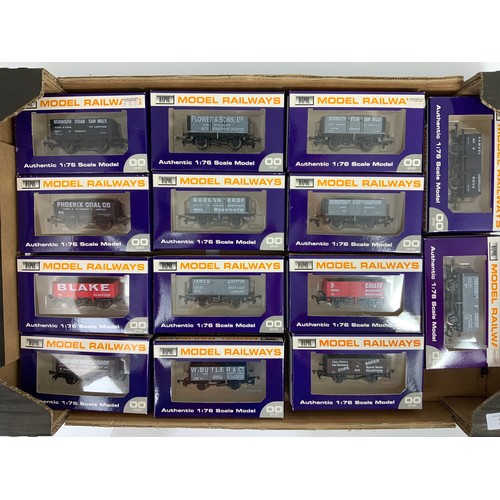 350 - 14 DAPOL PRIVATE OWNER PRE GROUPING FREIGHT WAGONS, MANY LOCAL LIMITED EDITIONS