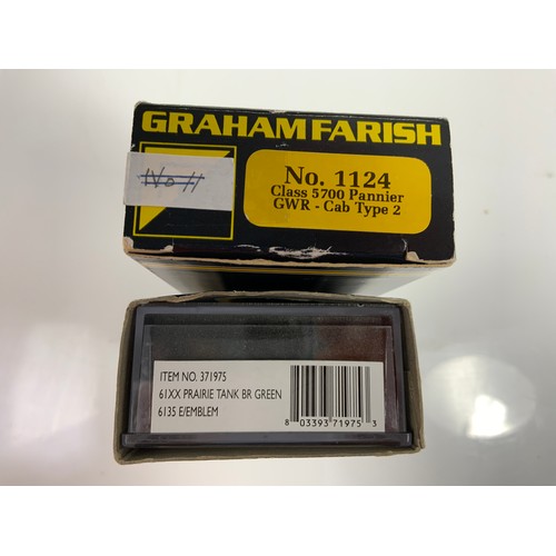 309 - TWO GRAHAM FARISH N GAUGE BOXED LOCOMOTIVES, 1124 57XX PANNIER TYPE 2 CAB & 371-975 61XX PRAIRIE 613... 