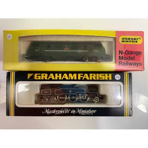 312 - GRAHAM FARISH N GAUGE 1655 2-6-4 TANK 80010 (RNR) BOXED & MINITRIX CLASS 42 WARSHIP N208 D825