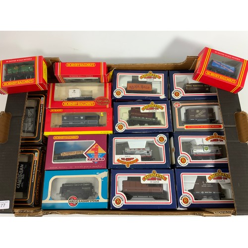 377 - 17 BOXED HORNBY, BACHMANN, MAINLINE, & AIRFIX WAGONS, ALL BOXED