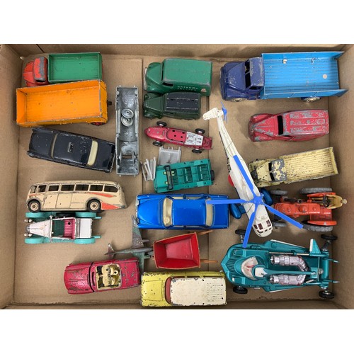 170 - DINKY TOY U/B COLLECTION INC. LUXURY COACH, COMET, DODGE, TRACTOR, CARS JOE 90 SEAKING, & A CRESCENT... 