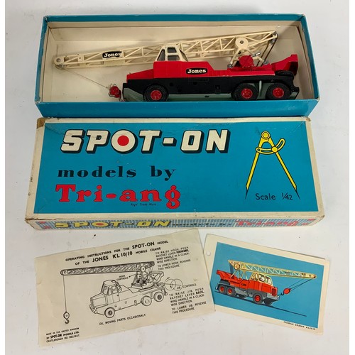 168 - SPOT ON, A GOOD BOXED MODEL 117 JONES CRANE KL 10/10, WITH ORIGINAL PAPERWORK