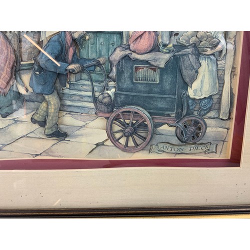 35 - FRAMED  ANTON PIECK PICTURE 44cm