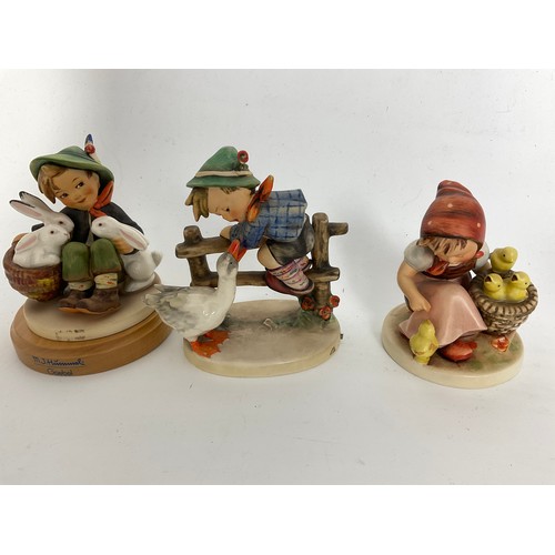 106 - 6 GOEBEL HUMMEL FIGURINES INC HOMEWARD BOUND, BARNYARD HERO,  EVENTIDE TALLEST 14cm