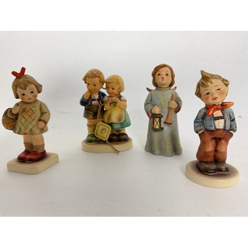 113 - 8 GOEBEL HUMMEL FIGURINES INC HOSIANNA, WE CONGRATULATE, FIRST MATE TALLEST  10cm