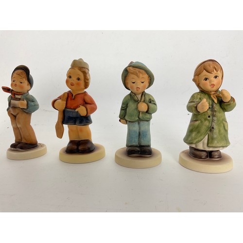 113 - 8 GOEBEL HUMMEL FIGURINES INC HOSIANNA, WE CONGRATULATE, FIRST MATE TALLEST  10cm