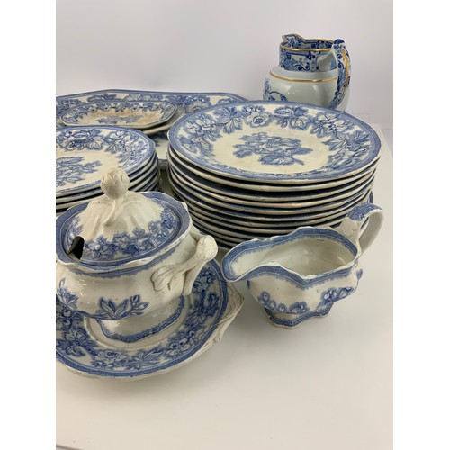 211 - QTY. OF  BLUE & WHITE IRONSTONE CHINA 2 TRAYS