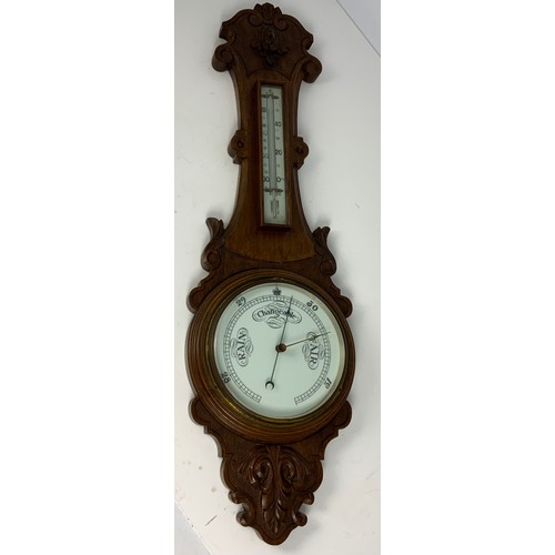 295 - OAK FRAMED BAROMETER