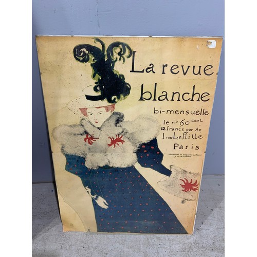 47 - LARGE FRENCH ADVERTISING PICTURE ON CANVAS, ‘ABSINTHE’ APPROX. 102 X 127 cm AND A SMALLER FRENCH ADV... 