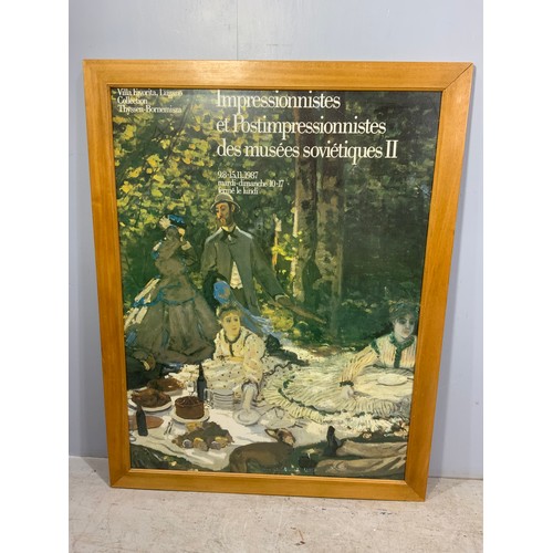 49 - PR. LARGE FRAMED POST IMPRESSIONIST EXHIBITION 1987 POSTERS, EACH APPROX. 90 X 122 cm