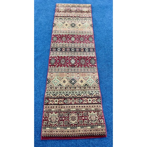 737 - RED GROUND RUNNER, APPROX. 230 X 68 cm