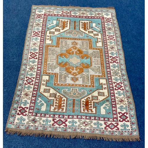 744 - GEOMETRIC PERSIAN HAND KNOTTED RUG, APPROX. 188 X 128 cm