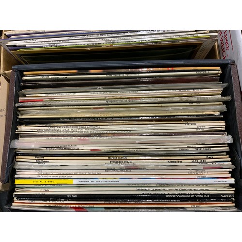 300 - LARGE QTY. OF 33 RPM RECORDS, MIXED ROCK POP & CLASSICAL.