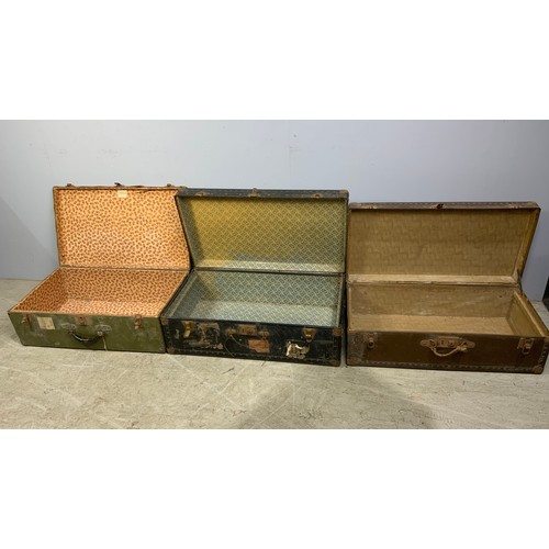 375 - 3 VINTAGE SUITCASES