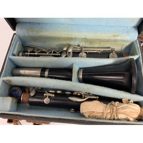 394 - BOOSEY AND HAWKES REGENT CASED SAXOPHONE AND A PART VIOLIN AF