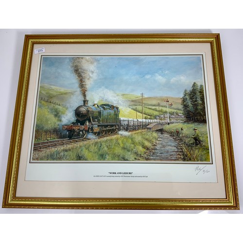 273 - RAILWAY PRINTS & PICTURES, PETER WEBSTER WORK & LEISURE, 58/350 4247 PRESERVATION SOCIETY, FREDERICK... 