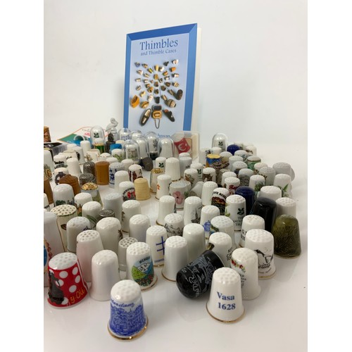 197 - COLLECTION OF THIMBLES, ETC