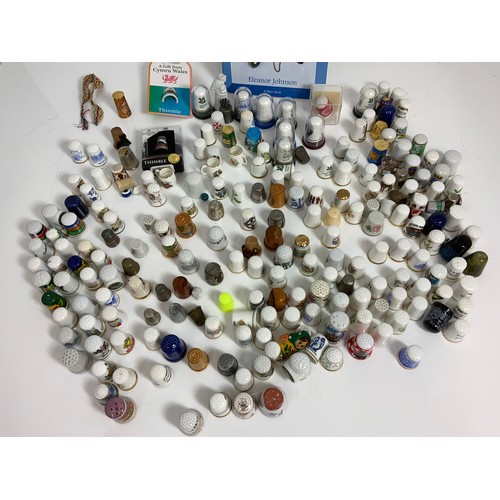 197 - COLLECTION OF THIMBLES, ETC