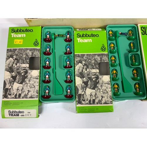 71 - SUBBUTEO, TABLE SOCCER, FLOOD LIGHT EDITION, AS SHOWN, FLOODLIGHTS, TEAMS PLUS 4 ADDITIONAL BOXED TE... 