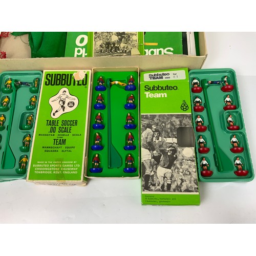 71 - SUBBUTEO, TABLE SOCCER, FLOOD LIGHT EDITION, AS SHOWN, FLOODLIGHTS, TEAMS PLUS 4 ADDITIONAL BOXED TE... 