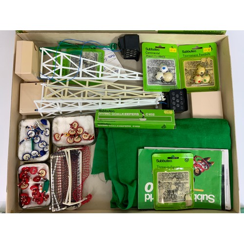 71 - SUBBUTEO, TABLE SOCCER, FLOOD LIGHT EDITION, AS SHOWN, FLOODLIGHTS, TEAMS PLUS 4 ADDITIONAL BOXED TE... 