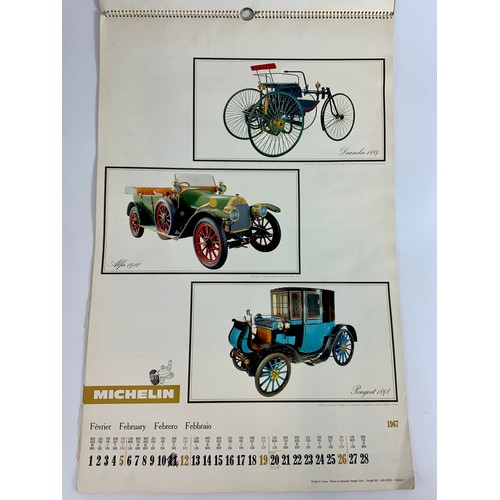 7 - MOTORING BADGE, CIVIL SERVICE MOTORING ASSOCIATION, PLUS A 1967 MICHELIN CALENDAR