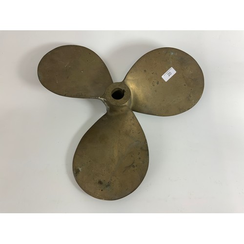 20 - NAUTICAL INTEREST A BRONZE BOAT / SHIP PROPELLER , 3 BLADE, STAMPED 17X10 5939. 79