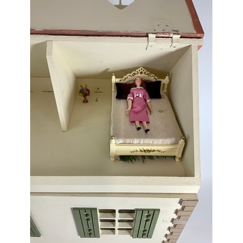 30 - A VINTAGE DETACHED DOLLS HOUSE