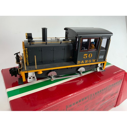 499 - G SCALE MODEL RAILWAY, A BOXED LGB 2063, DENVER & RIO GRANDE WESTERN DIESEL LOCOMOTIVE, GOOD BOXED C... 