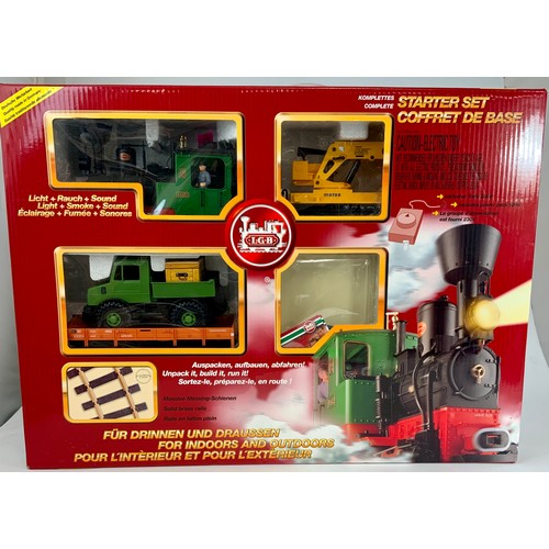 498 - LGB  G SCALE MODEL RAILWAY, A DIGITAL START SET, MZS 70255 / 72255, WITH STEAM LOCOMOTIVE, CRANE WAG... 