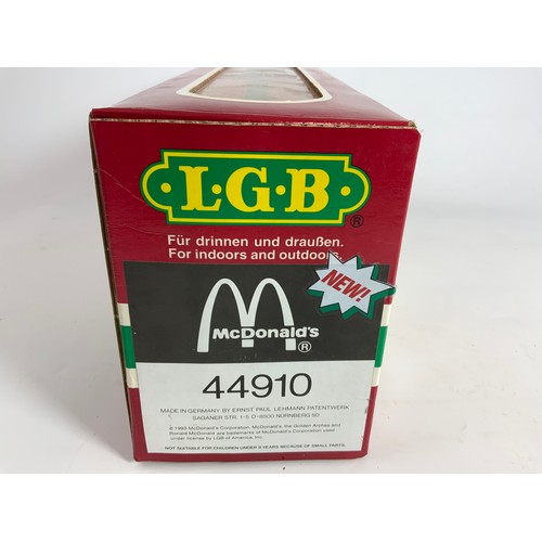 494 - LGB BOXED G SCALE BOGIE BOX CAR, 44910 SPECIAL EDITION MC DONALDS